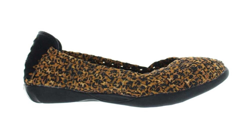 Bernie Mev Catwalk Leopard Slip On Women 7/38 Woven Grunge Boho Comfort NWOB